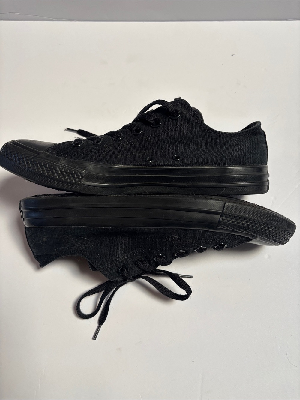 Converse uni-sex Black Low Top All Star Sneakers - Picture 7 of 8